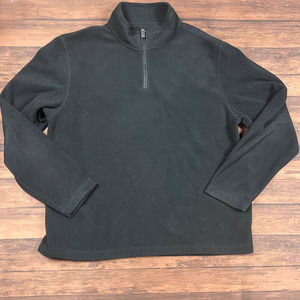 OUTDOOR Life Black 1/4 Zip‎ Fleece Pullover Size XL